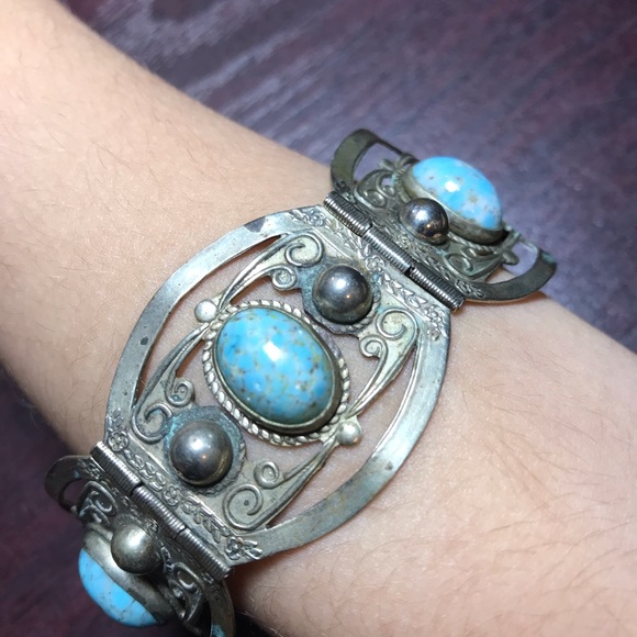 Gemstone vintage bracelet. Marked. - Picture 3 of 7